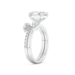 Oval Cut Moissanite Bridal Set with Solitaire Settings– 2.12 CT Center, 0.48 TCW Accents 6