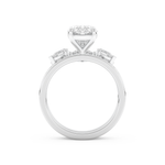 Oval Cut Moissanite Bridal Set with Solitaire Settings– 2.12 CT Center, 0.48 TCW Accents 4