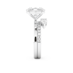 Oval Cut Moissanite Bridal Set with Solitaire Settings– 2.12 CT Center, 0.48 TCW Accents 3