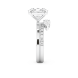 Oval Cut Moissanite Bridal Set with Solitaire Settings– 2.12 CT Center, 0.48 TCW Accents 3