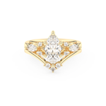 Marquise Cut Moissanite Bridal Set with Solitaire Settings– 1.08 CT Center, 0.32 TCW Accents 7