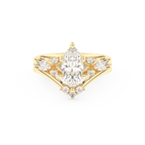 Marquise Cut Moissanite Bridal Set with Solitaire Settings– 1.08 CT Center, 0.32 TCW Accents 7