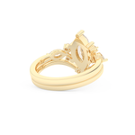 Marquise Cut Moissanite Bridal Set with Solitaire Settings– 1.08 CT Center, 0.32 TCW Accents 9