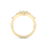 Marquise Cut Moissanite Bridal Set with Solitaire Settings– 1.08 CT Center, 0.32 TCW Accents 11