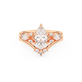 Marquise Cut Moissanite Bridal Set with Solitaire Settings– 1.08 CT Center, 0.32 TCW Accents 13