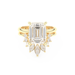 Emerald Cut Moissanite Bridal Set with Solitaire Settings– 3.71 CT Center, 0.41 TCW Accents 7