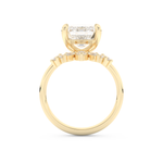 Emerald Cut Moissanite Bridal Set with Solitaire Settings– 3.71 CT Center, 0.41 TCW Accents 11