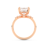 Emerald Cut Moissanite Bridal Set with Solitaire Settings– 3.71 CT Center, 0.41 TCW Accents 17