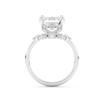 Emerald Cut Moissanite Bridal Set with Solitaire Settings– 3.71 CT Center, 0.41 TCW Accents 5