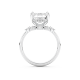 Emerald Cut Moissanite Bridal Set with Solitaire Settings– 3.71 CT Center, 0.41 TCW Accents 5