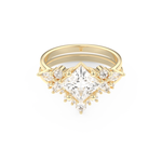 Princess Cut Moissanite Bridal Set with Cluster Settings– 1.72 CT Center, 0.47 TCW Accents 7