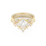 Princess Cut Moissanite Bridal Set with Cluster Settings– 1.72 CT Center, 0.47 TCW Accents 7