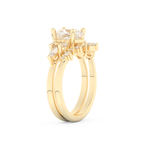 Princess Cut Moissanite Bridal Set with Cluster Settings– 1.72 CT Center, 0.47 TCW Accents 10