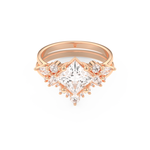 Princess Cut Moissanite Bridal Set with Cluster Settings– 1.72 CT Center, 0.47 TCW Accents 13