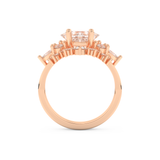 Princess Cut Moissanite Bridal Set with Cluster Settings– 1.72 CT Center, 0.47 TCW Accents 17