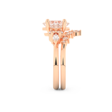 Princess Cut Moissanite Bridal Set with Cluster Settings– 1.72 CT Center, 0.47 TCW Accents 18