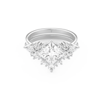 Princess Cut Moissanite Bridal Set with Cluster Settings– 1.72 CT Center, 0.47 TCW Accents 1
