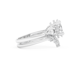 Princess Cut Moissanite Bridal Set with Cluster Settings– 1.72 CT Center, 0.47 TCW Accents 3
