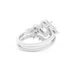 Princess Cut Moissanite Bridal Set with Cluster Settings– 1.72 CT Center, 0.47 TCW Accents 4