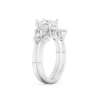 Princess Cut Moissanite Bridal Set with Cluster Settings– 1.72 CT Center, 0.47 TCW Accents 2