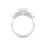 Princess Cut Moissanite Bridal Set with Cluster Settings– 1.72 CT Center, 0.47 TCW Accents 6