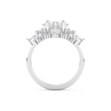 Princess Cut Moissanite Bridal Set with Cluster Settings– 1.72 CT Center, 0.47 TCW Accents 6