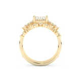 Oval Cut Moissanite Bridal Set with Cluster Settings– 1.67 CT Center, 0.45 TCW Accents 11