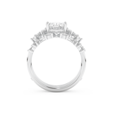Oval Cut Moissanite Bridal Set with Cluster Settings– 1.67 CT Center, 0.45 TCW Accents 6