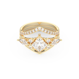 Princess Cut Moissanite Bridal Set with Cluster Settings  – 1.04 CT Center, 0.75 TCW Accents 7