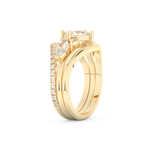 Princess Cut Moissanite Bridal Set with Cluster Settings  – 1.04 CT Center, 0.75 TCW Accents 10