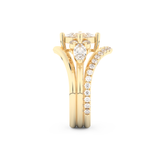 Princess Cut Moissanite Bridal Set with Cluster Settings  – 1.04 CT Center, 0.75 TCW Accents 12