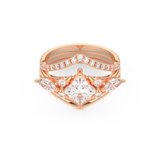 Princess Cut Moissanite Bridal Set with Cluster Settings  – 1.04 CT Center, 0.75 TCW Accents 13
