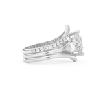 Princess Cut Moissanite Bridal Set with Cluster Settings  – 1.04 CT Center, 0.75 TCW Accents 2