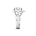 Princess Cut Moissanite Bridal Set with Cluster Settings  – 1.04 CT Center, 0.75 TCW Accents 4