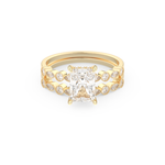 Radiant Cut Moissanite Bridal Set with Pave Settings– 1.56 CT Center, 0.53 TCW Accents 7