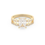 Radiant Cut Moissanite Bridal Set with Pave Settings– 1.56 CT Center, 0.53 TCW Accents 7