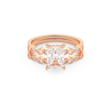Radiant Cut Moissanite Bridal Set with Pave Settings– 1.56 CT Center, 0.53 TCW Accents 13