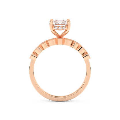 Radiant Cut Moissanite Bridal Set with Pave Settings– 1.56 CT Center, 0.53 TCW Accents