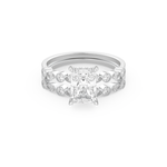 Radiant Cut Moissanite Bridal Set with Pave Settings– 1.56 CT Center, 0.53 TCW Accents 1