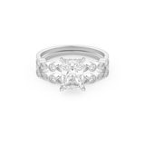 Radiant Cut Moissanite Bridal Set with Pave Settings– 1.56 CT Center, 0.53 TCW Accents 1