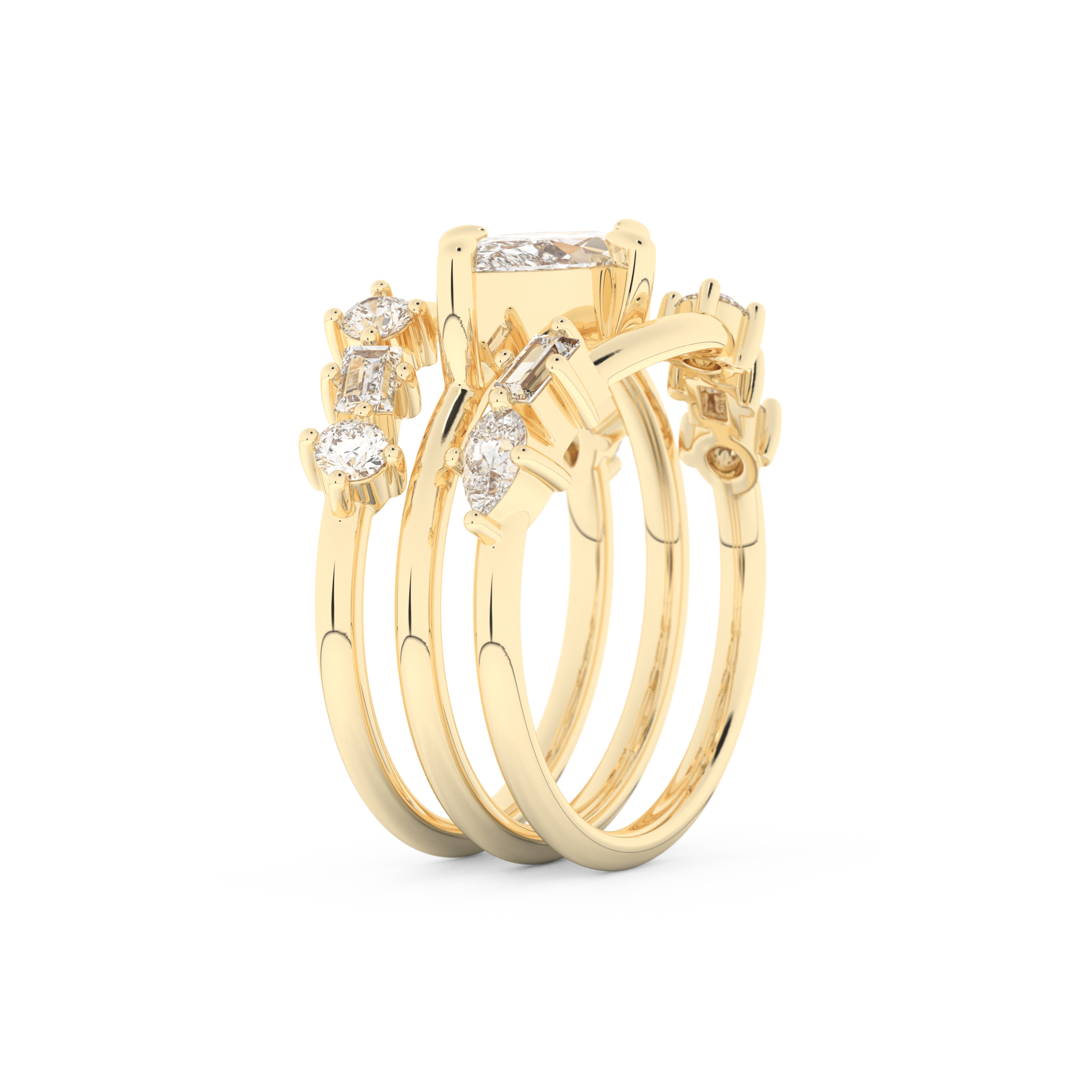 Marquise Cut Moissanite Bridal Set – 1.08 CT Center, 0.75 TCW Accents 10