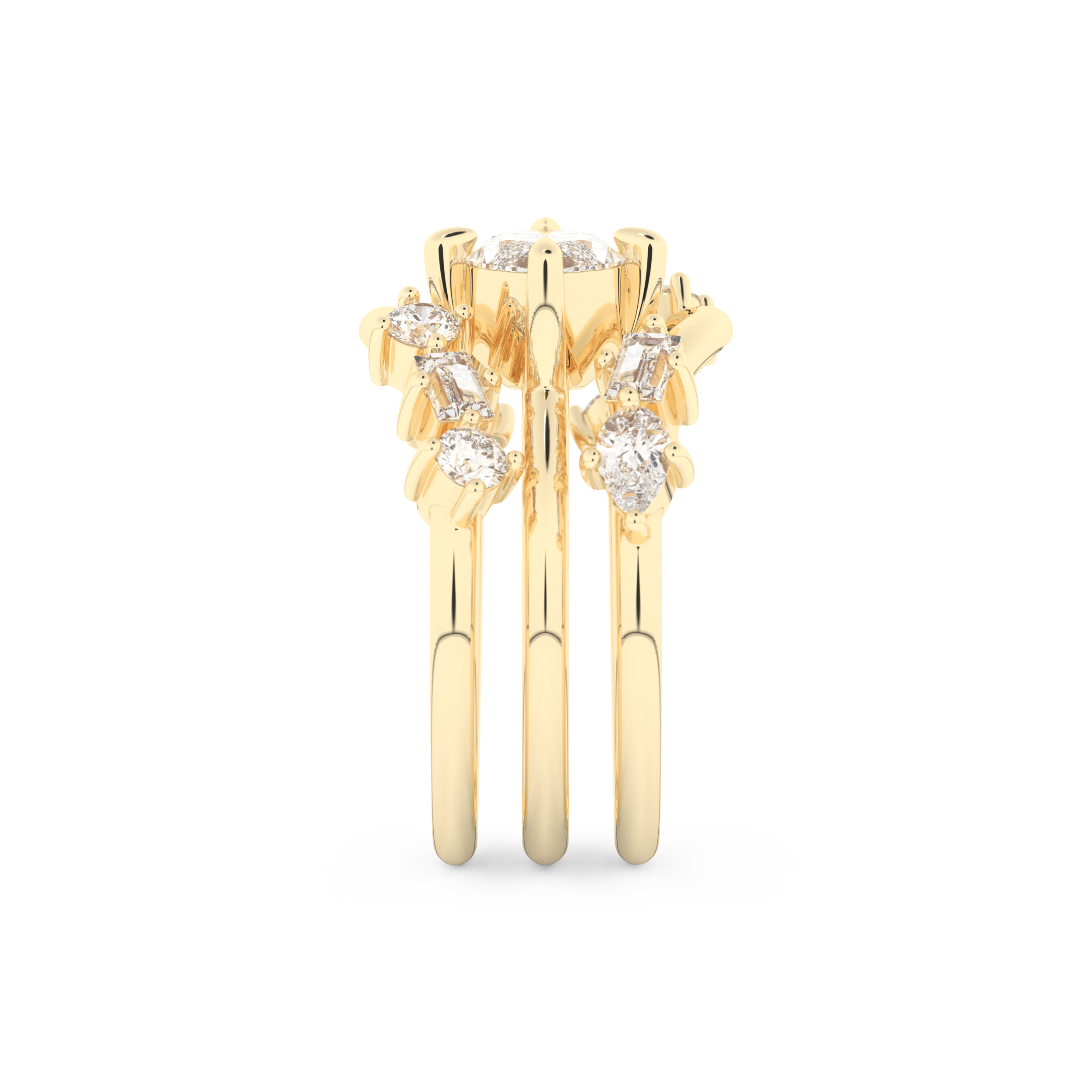 Marquise Cut Moissanite Bridal Set – 1.08 CT Center, 0.75 TCW Accents 12