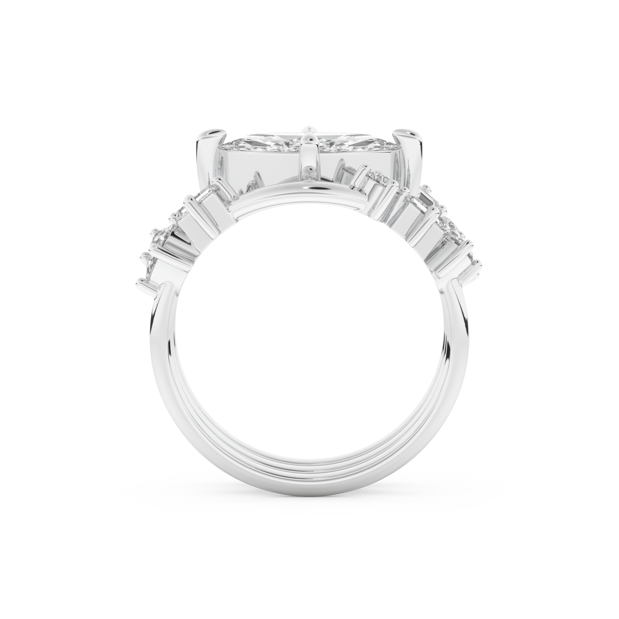Marquise Cut Moissanite Bridal Set – 1.08 CT Center, 0.75 TCW Accents 4