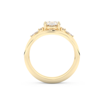 Oval Cut Moissanite Bridal Set with Three Stone Settings – 1.18 CT Center, 0.32 TCW Accents 11