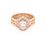Oval Cut Moissanite Bridal Set with Three Stone Settings – 1.18 CT Center, 0.32 TCW Accents 13