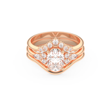 Oval Cut Moissanite Bridal Set with Three Stone Settings – 1.18 CT Center, 0.32 TCW Accents 13