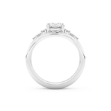 Oval Cut Moissanite Bridal Set with Three Stone Settings – 1.18 CT Center, 0.32 TCW Accents 5