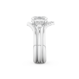 Oval Cut Moissanite Bridal Set with Three Stone Settings – 1.18 CT Center, 0.32 TCW Accents 4