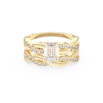 Emerald Cut Moissanite Bridal Set with Twisted Shank Settings – 1.02 CT Center, 0.43 TCW Accents 7