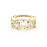 Emerald Cut Moissanite Bridal Set with Twisted Shank Settings – 1.02 CT Center, 0.43 TCW Accents 7